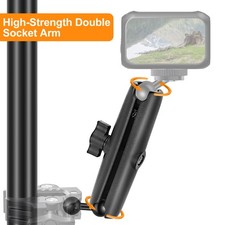 Dual Extension Double Socket Arm Compatible with RAM Mount B Size 1"Ball Adapter