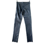 $990 Neil Barrett Made in Italy Black Softest Leather Moto Pants Leggings Medium — photo 2