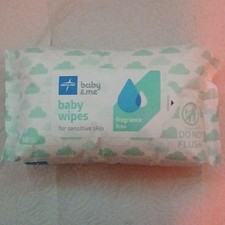 Medline Baby  Me Baby Wipes Sensitive Skin, Fragrance Free, 80 Count