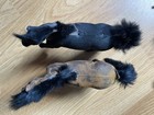 Two Vintage Toy Horse Figurines With Flocking And Fur Manes And Tails — photo 10