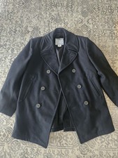 DSCP U.S. Navy Enlisted Wool Black Peacoat Size 42R - 100% Wool - MADE IN U.S.A