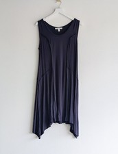 Karen Kane Navy Blue OutSeam Asymmetrical Stretch Jersey Mid Dress XL