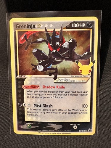 Greninja Gold Star SWSH144 Black Star Promo Holo Celebrations Pokemon Card NM