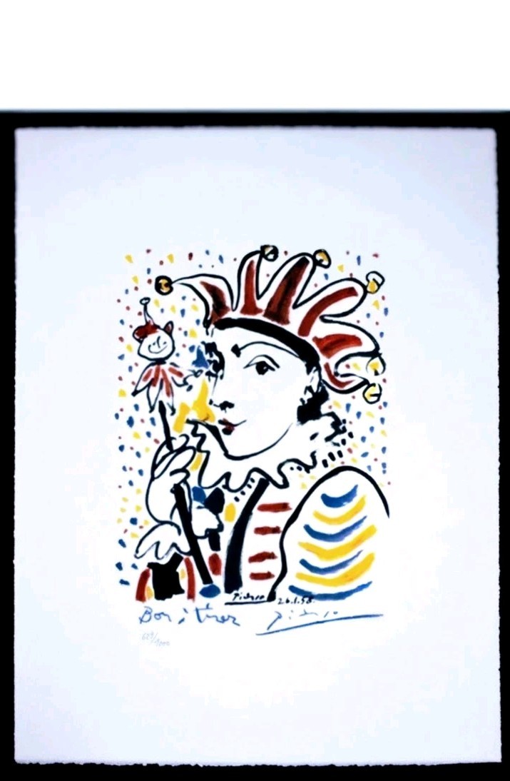 Pablo Picasso 1958 Carnival Lithograph SPADEM Arches Paper Hand