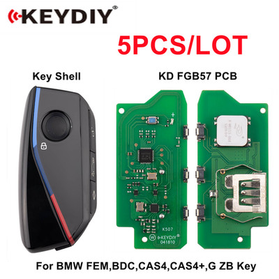 5PCS KEYDIY KD FGB57 PCB Key OR Key Shell for BMW FEM,BDC,CAS4,CAS4+,G ZB Key