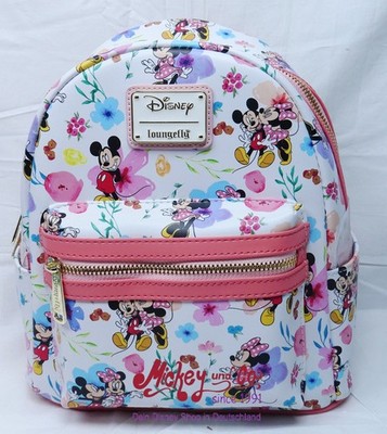 Disney Loungefly Rucksack BagPack Mickey und Minnie Mouse Floral WDBK2918
