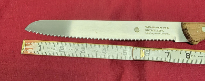 Vintage Vernon Bread Knife Serrated Bread Knife Exc Cond- Itasca-Mantrap CO-OP