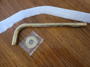 Shower Head arm 13" by 1/2 inch in dia  in gold (New)