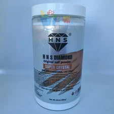 HNS Diamond Powder Super Crystal Ultra Dipping Powder & Acrylic Nail Designs
