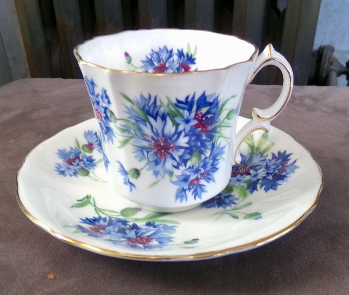 【USED美品】  ブルーフラワー　コンポート Hammersley & Co. Bone China Blue Cornflower Cup and Saucer | eBay