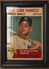 8x10 WallArt MLB  New York Yankees Mickey Mantle Card Print