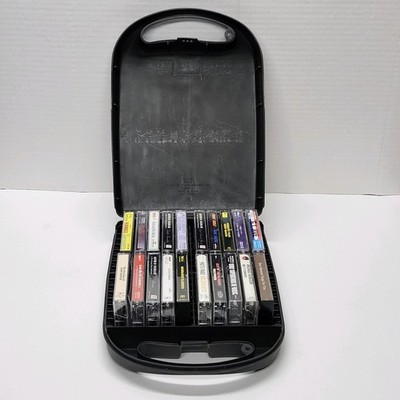 Vintage Metro Cassette Tape Carrying Case with 20 Assorted Music Cassettes Lot