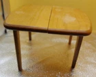 Strombecker dollhouse furniture kitchen table expandable wooden 1950s era