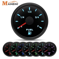 Universal 0-190Ohm Fuel Level Gauge with Oil Tank Level Meter Indicator 52MM