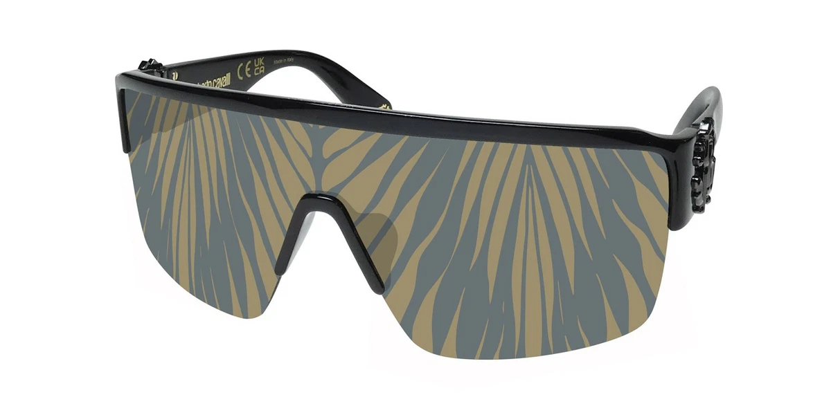 Roberto Cavalli Oversized Black Sunglasses for Women for  display picture 3