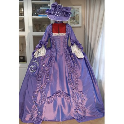 18th Century Victorian Wedding Dresses Court Queen Charlotte Marie  Antoinette | eBay