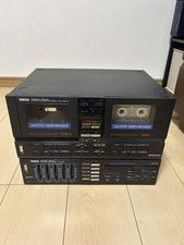YAMAHA KX-707W Double Cassette Deck AX-505 Integrated Amplifier Set Working JP