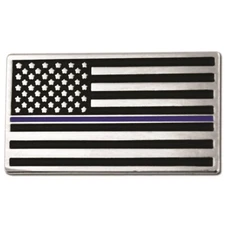 PinMart's Thin Blue Line Police Awareness Flag Enamel Lapel Pin