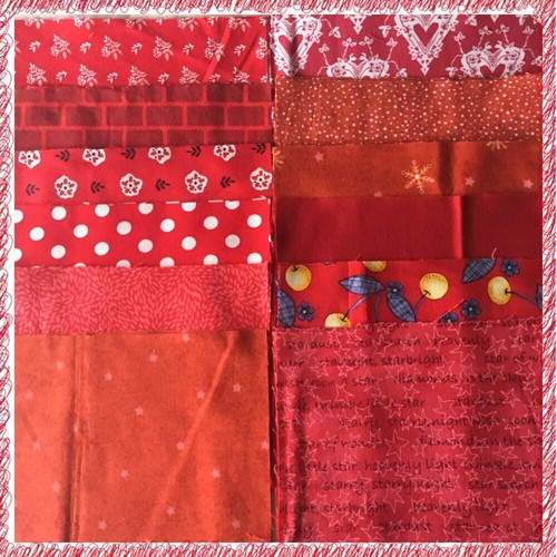 Red 8 x 8 inches Squares 24 pcs Fabric 100% Cotton Duplicates - Picture 5 of 12