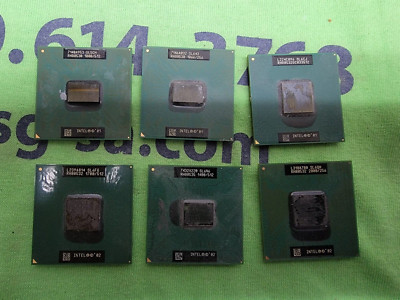 LOT OF SIX Intel Mobile Processors - SL5CH SL643 SL6CJ SL6FG SL6N6 SL6QH
