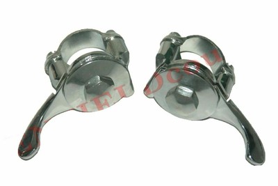 New Choke Lever Set Chrome Plated Left Right 7/8'' Universal Fit For Norton BSA
