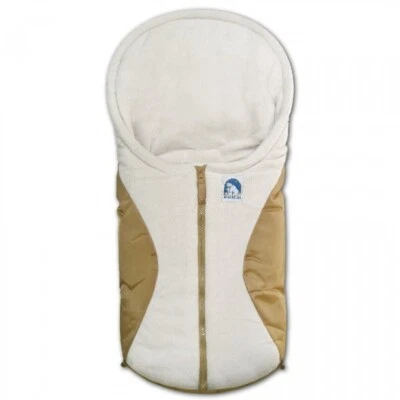 Heitmann Fußsack für Babyschale Autositz Kinderwagen beige Serie Eisbärchen