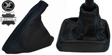 BLAU FADEN LEDER SCHALTSACK HANDBREMSMANSCHTE F?R OPEL CALIBRA 1990-1998