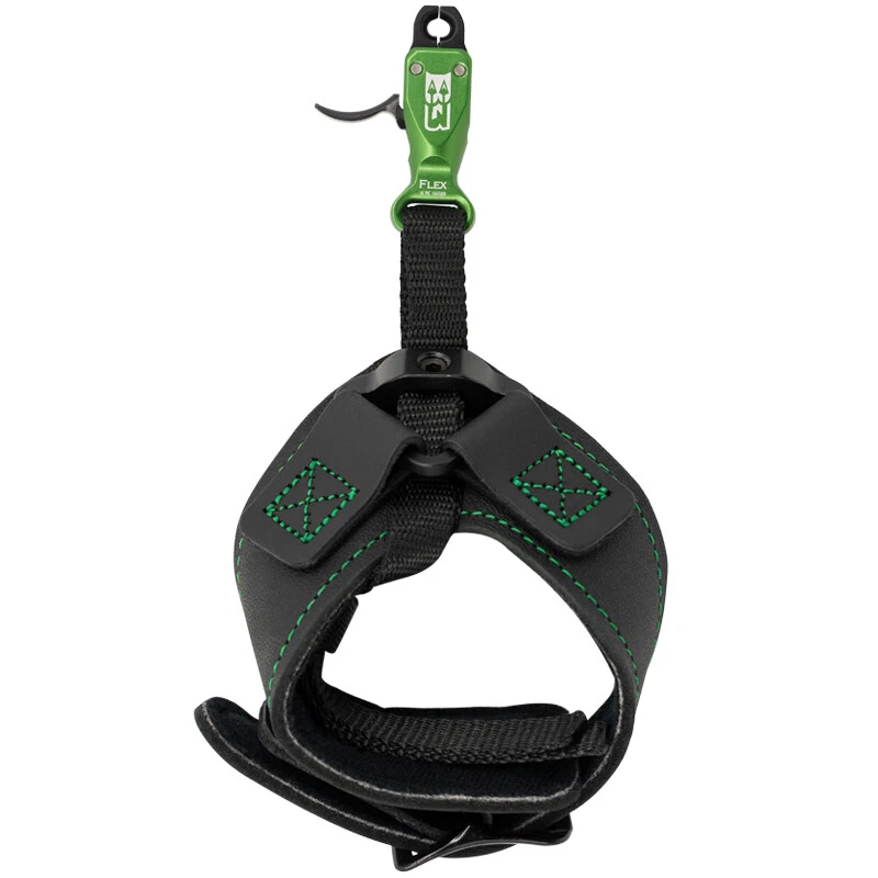 B3 Archery Rival Buckle Strap Release Aid w/ Flex Connector - Green