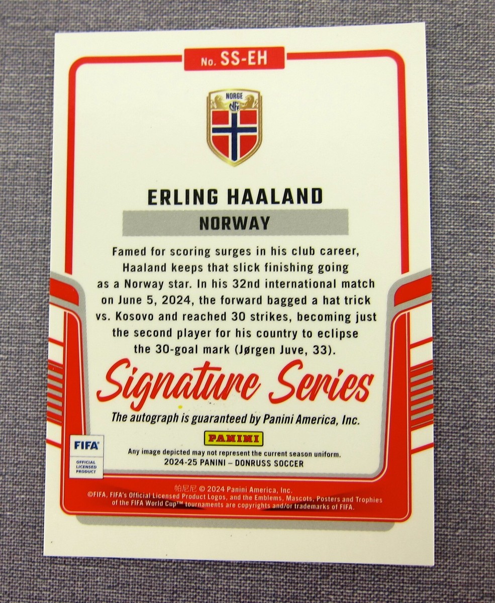 2024-25 Panini Donruss Signature Series Erling Haaland SS-EH