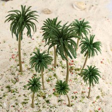 15Pcs HO N Coconut Palm Model Trees Train Railroad Diorama Scenery Model Size