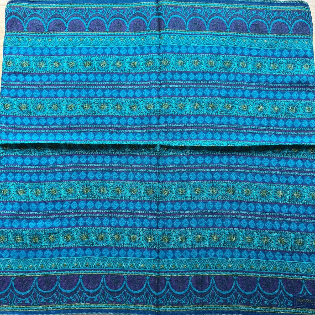 HANDKERCHIEF VINTAGE JAPAN FLORAL STRIPED MEN'S COTTON POCKET