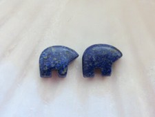 2 x Cute Blue Lapis Lazuli Zuni Bear Beads 16mm Gemstones Beads Animals (GB1123)