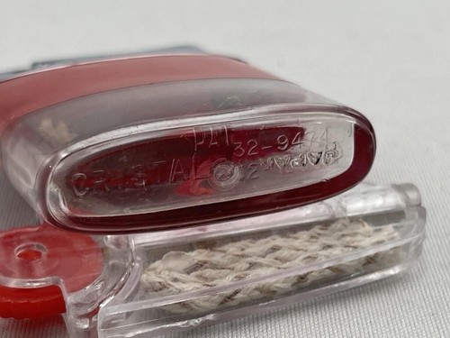 Vtg CRYSTAL Lighter-Red Fishing Fly (Japan) + YONG FU Extra Flints & Wick - Picture 4 of 5