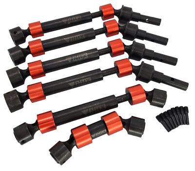 NEW NHX RC Metal Steel Splined F/R & Center Drive Shafts CVD for E-Revo 2.0 -Red