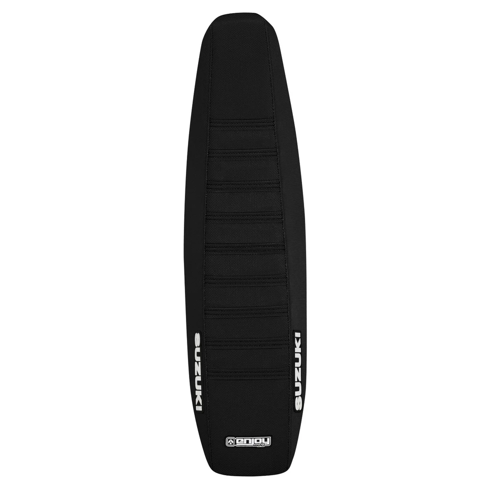 Cubierta de asiento con pinza Suzuki DRZ 400 2000-2024 negro/negro costillas logotipo #70 Foto 3 de 4