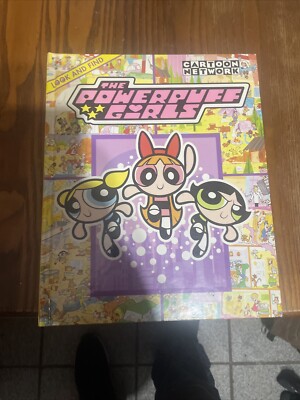 Vintage 2001 Cartoon Network The Powerpuff Girls Look And Find Picture Book HC