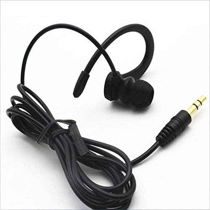 Single Side Earbud Headphones Stereo In-Ear Earphone Removable Hook Earphone for