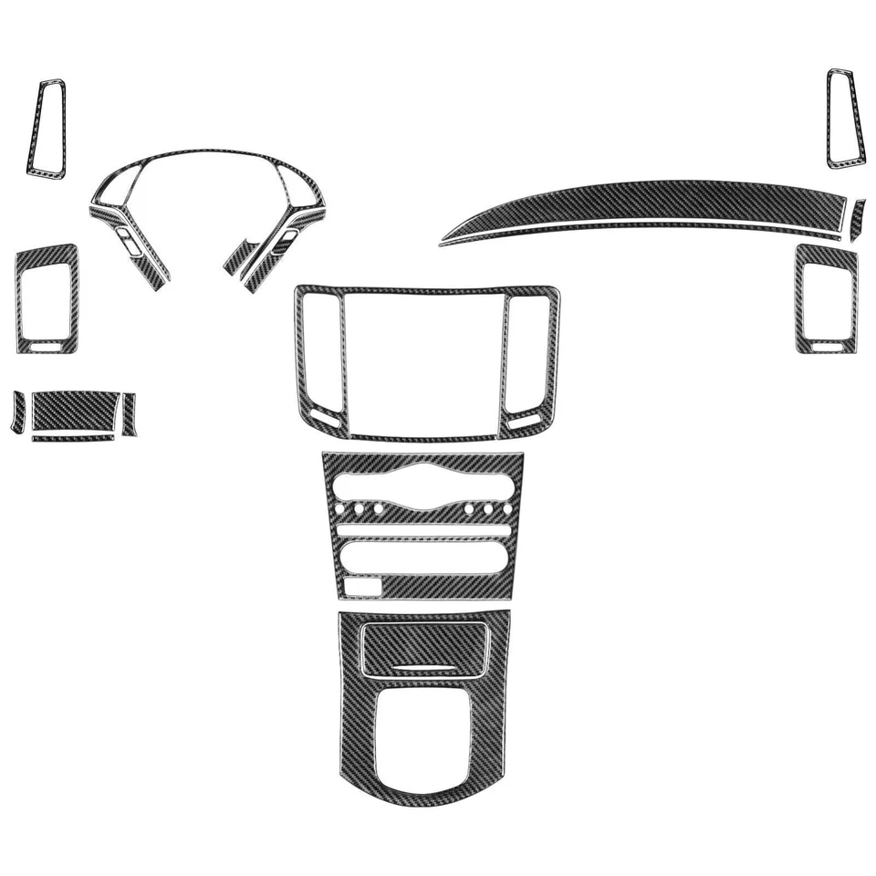 24Pcs Real Carbon Fiber Full Interior Kit Dash Trim For Infiniti G35 G37 2007-13 - Image 4 of 4