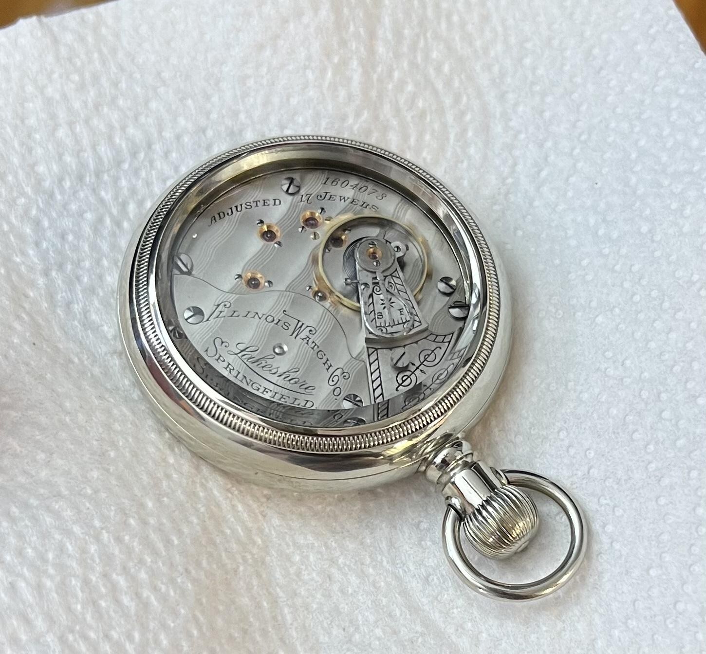 Vintage 18s Illinois Railroad Pocket Watch eBay