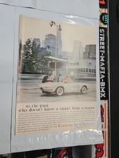 1961 Chevrolet Corvette Original Fuel Injected V8 Gm Car Si Ad Man Cave Art Gift