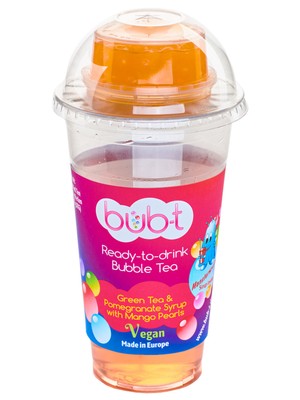 Bub-t Green Tea Pomegranate Syrup With Mango Pearls 400ml+60g Bubble tea