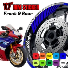 Blue GP02 17 inch Rim  Wheel Stickers For CBR600RR 18 19 20 21 22 23 24