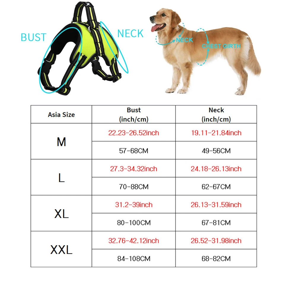 Chaleco de control de arnés ajustable sin tirar para perros mascotas S M grande XL XXL Foto 2 de 4