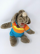 Vintage 1981 Ganz Bros Wrinkles Dog Hand Puppet gray