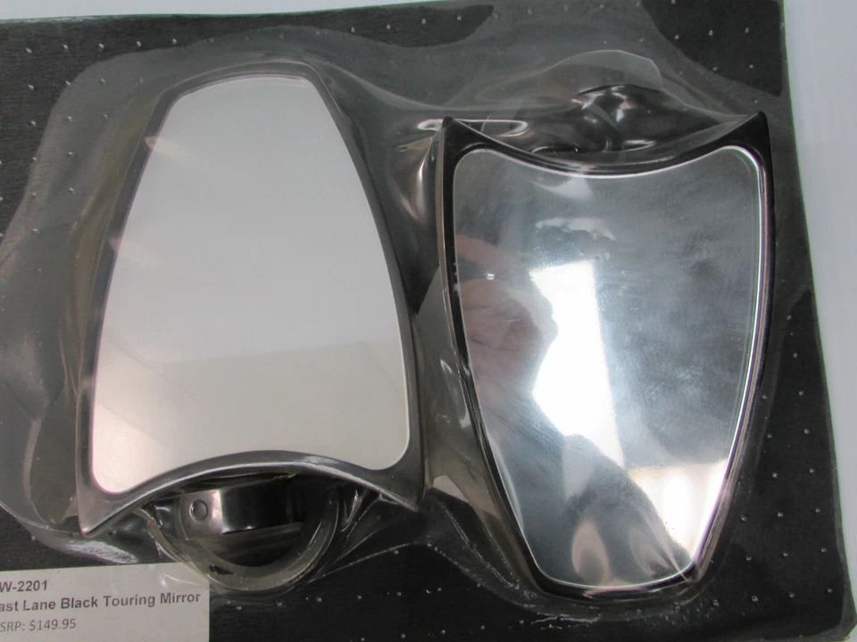 Espejos retrovisores con carenado negro Wicked Image Fast Lane W-2201 Harley-Davidson FLHX 96-13 Foto 3 de 4