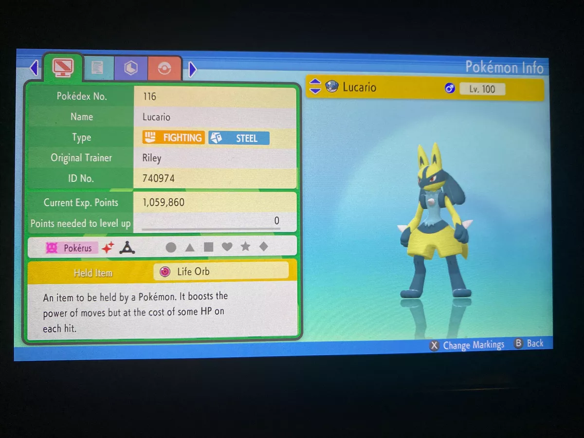 Pokemon Scarlet And Violet Shiny Lucario 6IV Battle Ready Fast Delivery