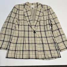 Vintage Doncaster II Womens Size 10 Acrylic Blend Plaid Jacket Made In uSA