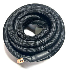 17ft 1/0 Gauge BLACK SNAKESKIN OFC Wire Strands Copper Marine Cable AWG