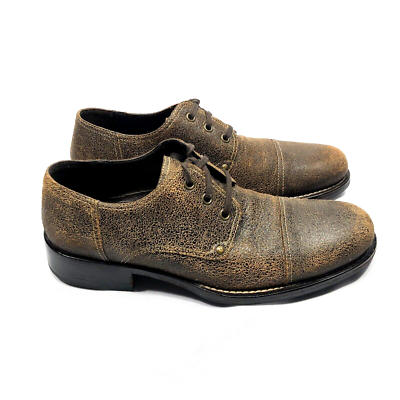Cole Haan Distressed Oxfords, #C04946, Brown, Leather, Men