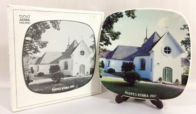 1983 Arabia Finland Narpes Kyrka Annual Plate Holger Andersson Kyrkoherde Vtg